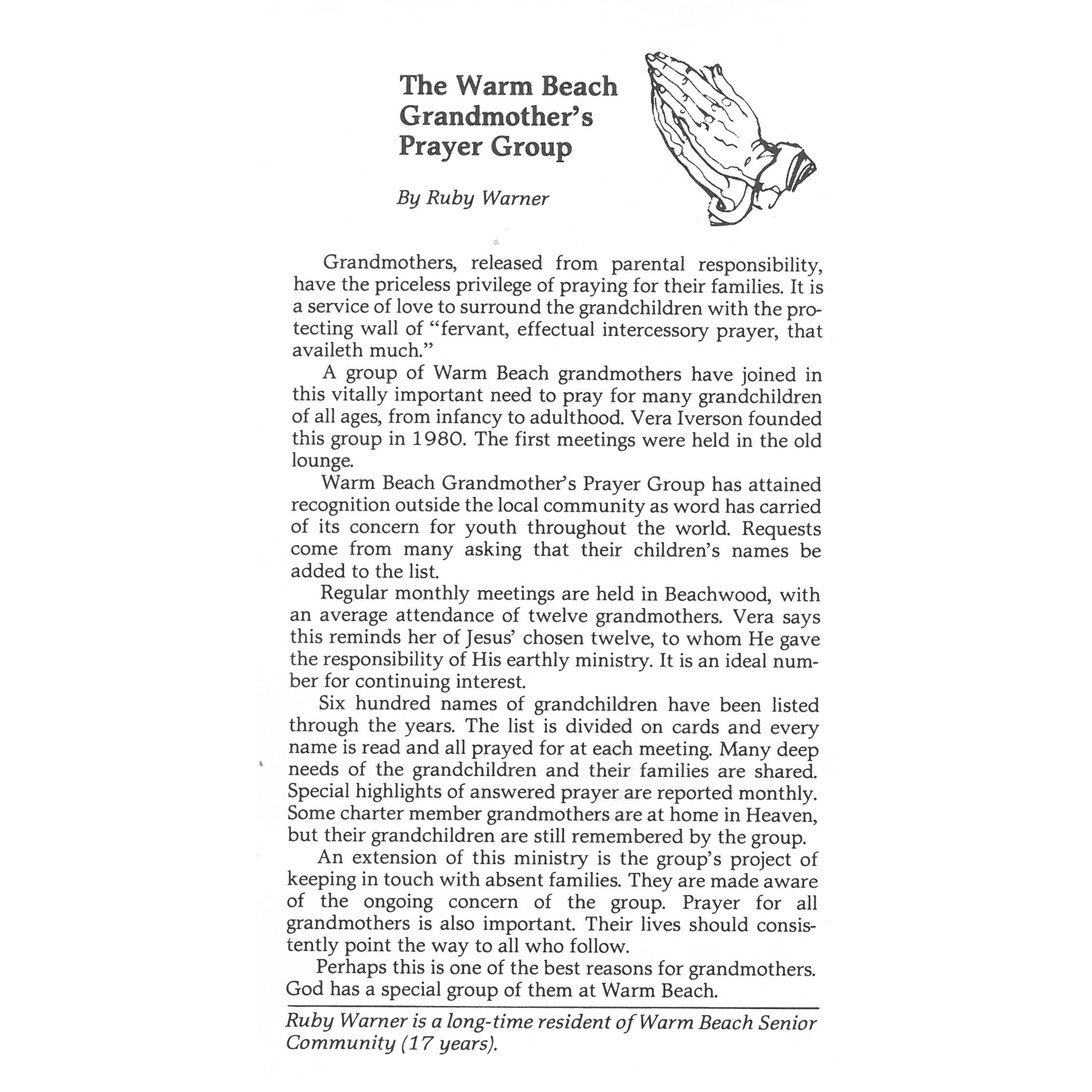 Grandmother's Prayer Group