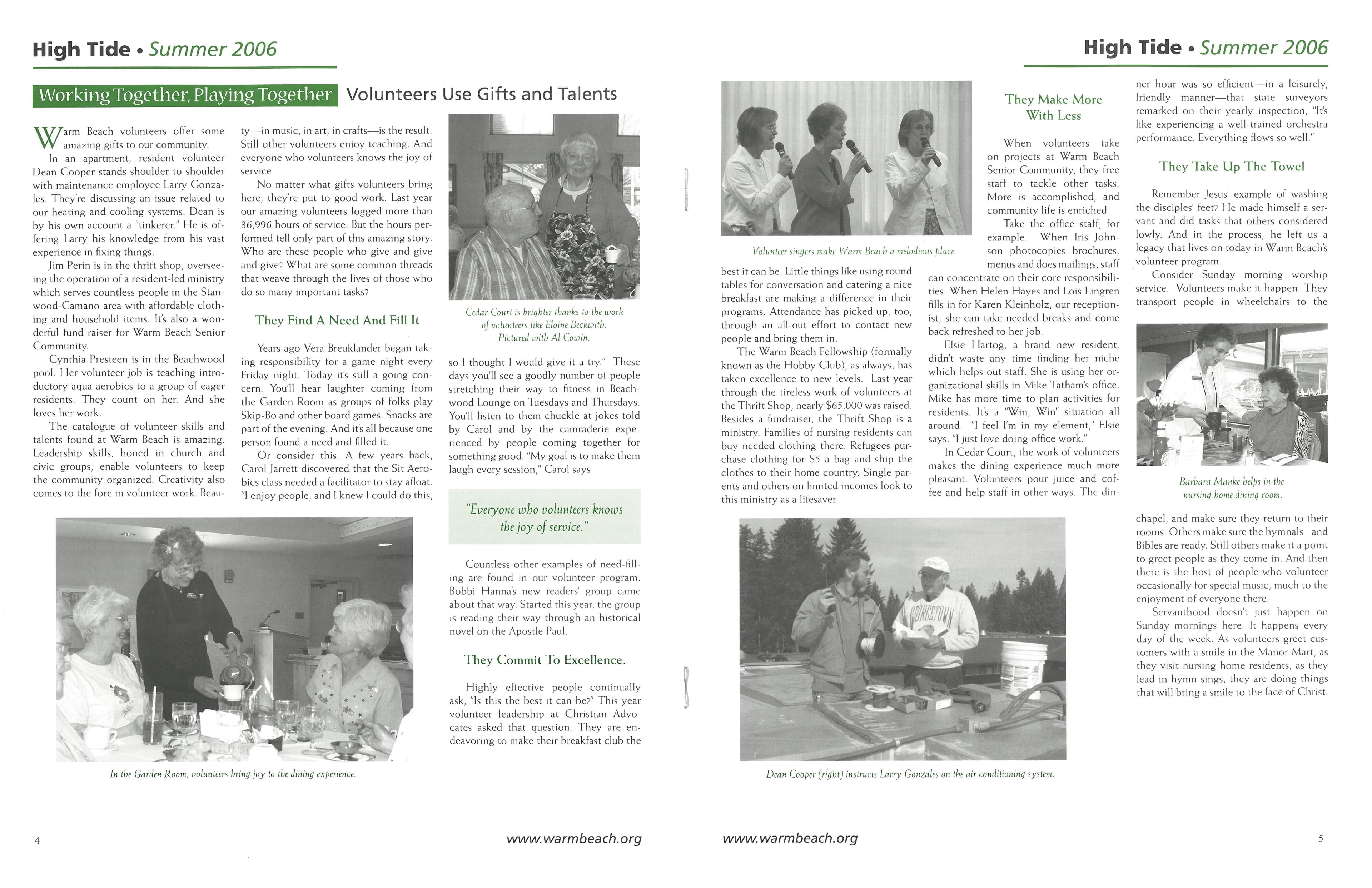 Working Together, Playing Together