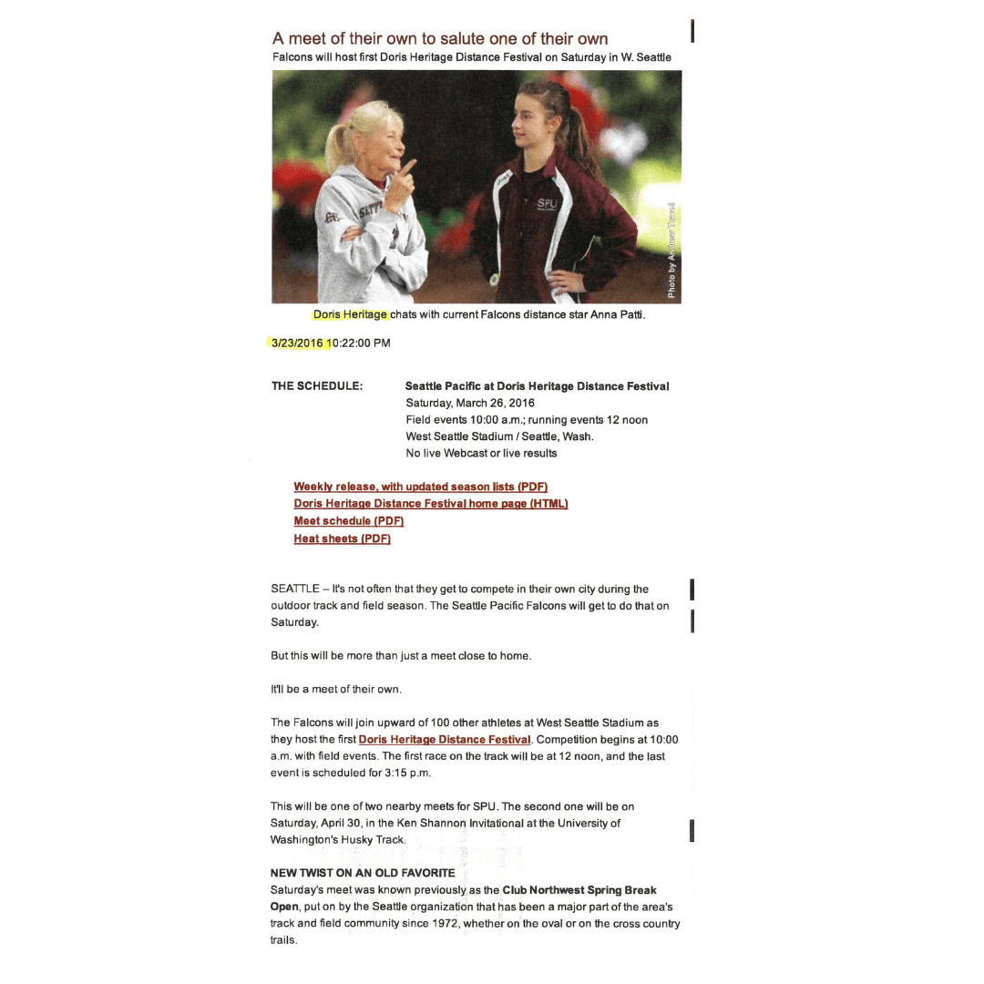 Doris Heritage Story