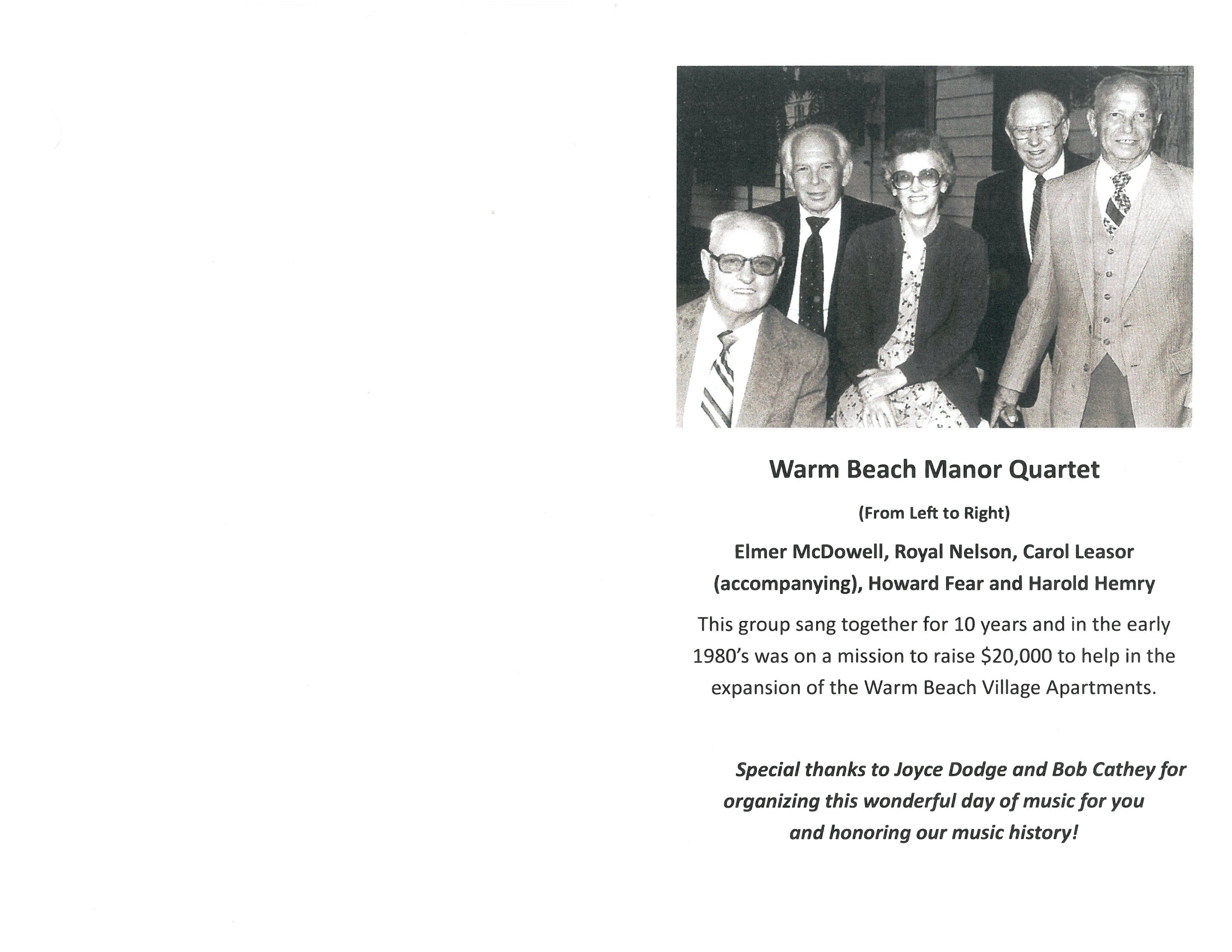 The Warm Beach Manor Quartet