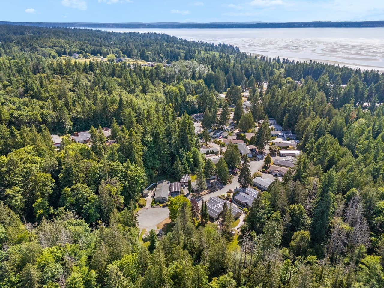 Aerial view of Warm Beach independent living community