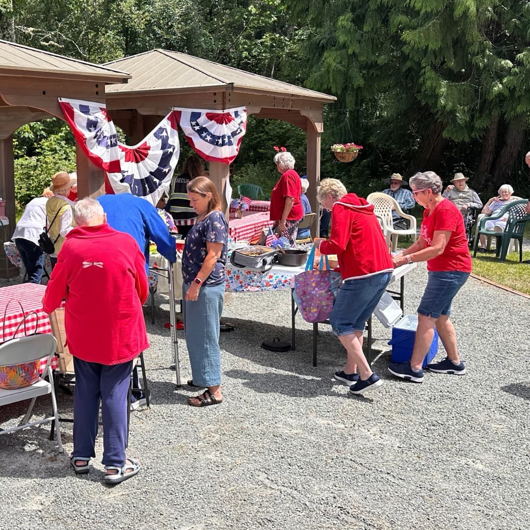 Community picnic background