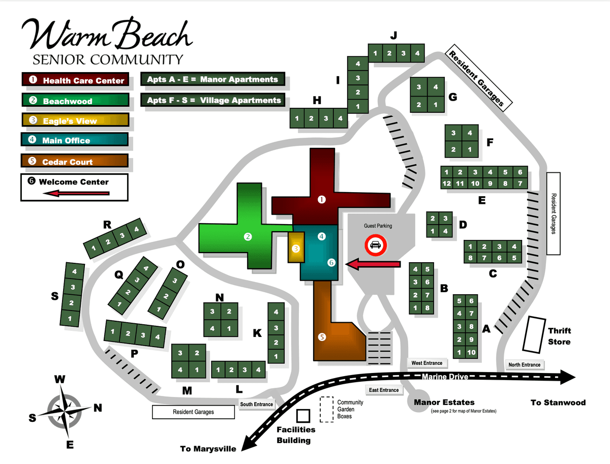 Warm Beach Senior Community Campus Map