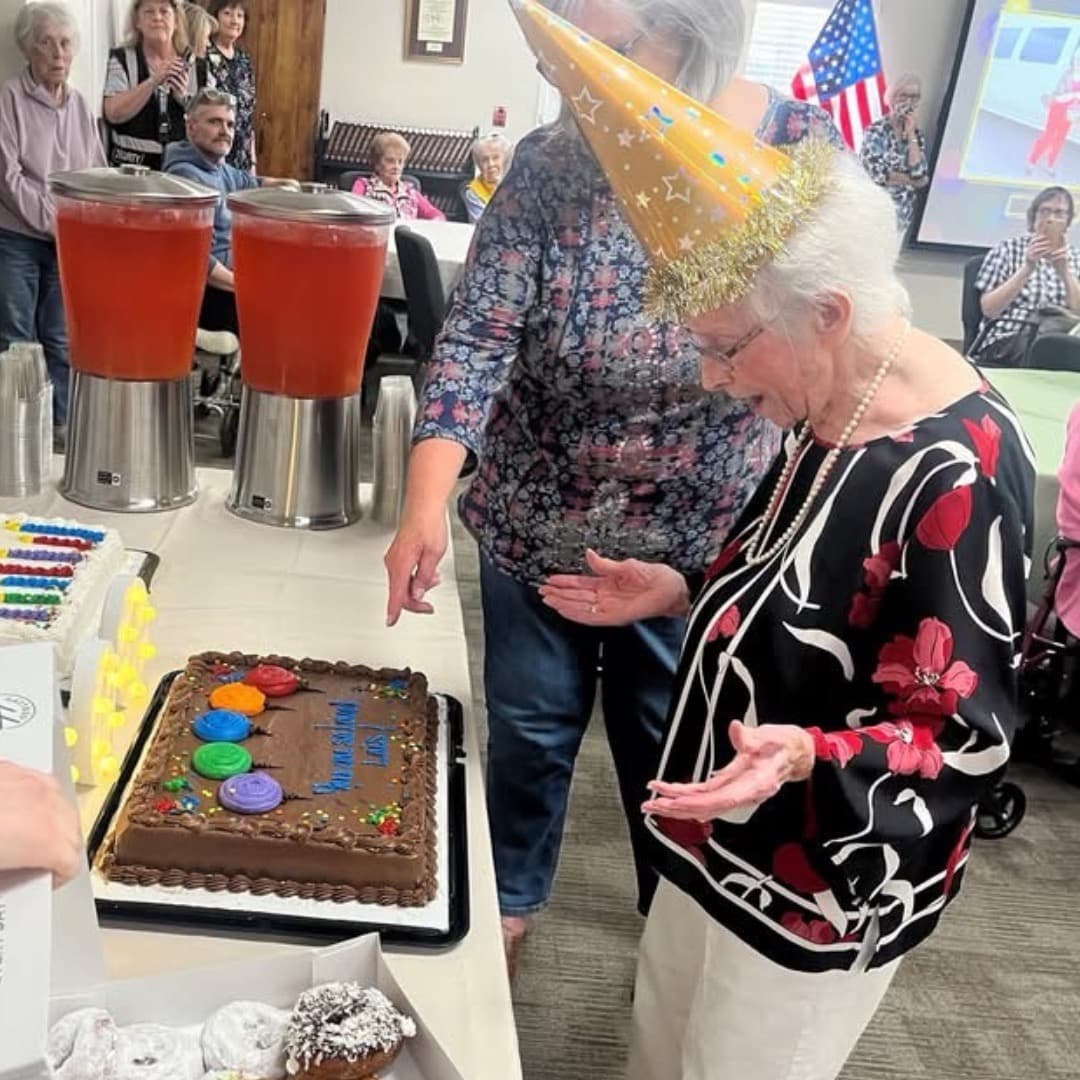 Residents celebrating together