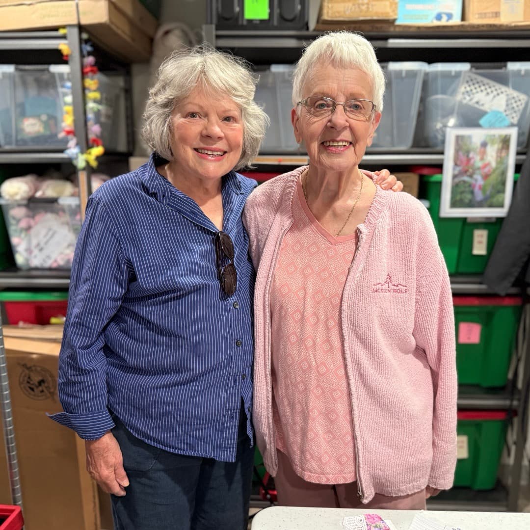 Residents creating art together