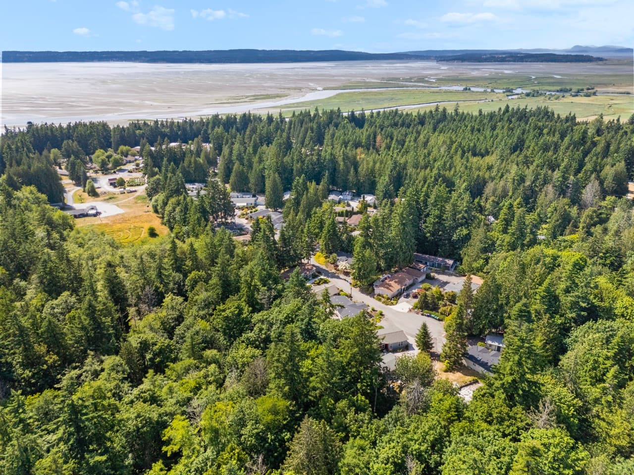 Aerial overview of Warm Beach Senior Community campus